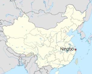 Ubicación Ningbo